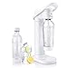 Produktbild Freihafen Wassersprudler Moderner Weißer Sprudelwasser Set ohne co2-zylinder mit 2 X 1L PET-Sprudelflasche BPA-Frei Trinkwassersprudler Sodabereiter für Leitungswasser Kohlensäure