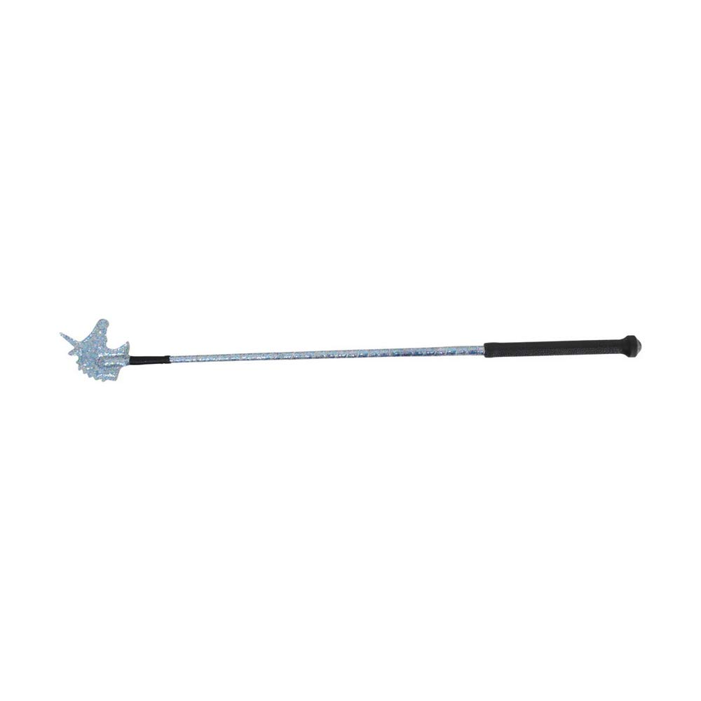 Hy School Blue Y-H Hyschool Unicorn Riding Whip - Glitter - 65Cm