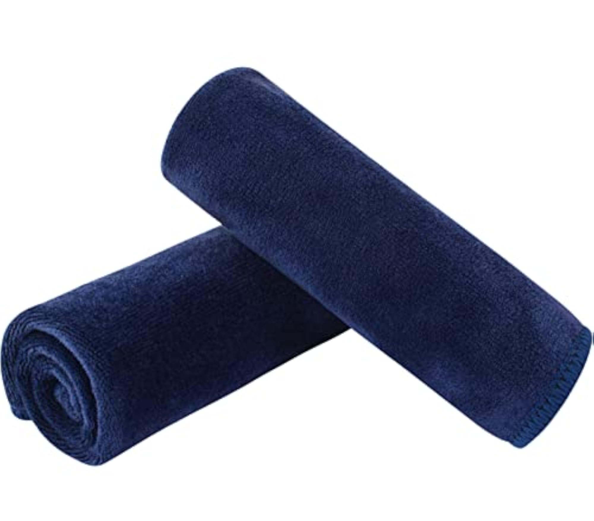 Microfiber Facial Cloths Fast Drying Washcloth Pack of 2, Navy Blue