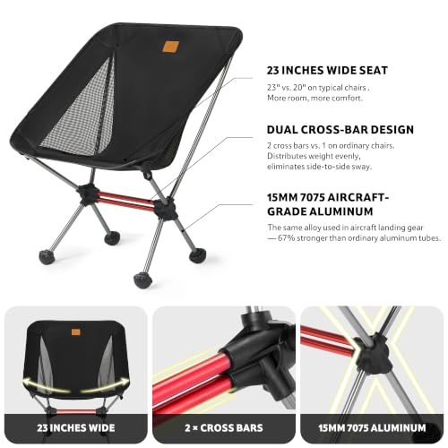Image of Naturehike YL08 Ultralight Camping Chair - Only 2.12 LBS, Anti-Sinking Feet