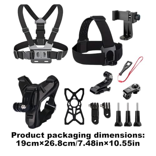 Accesorios de cámara de acción con kit de correa elástica para pecho de ciclismo seguro 2
