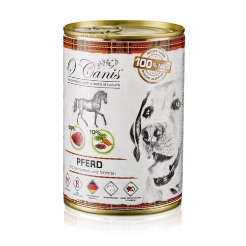 O'Canis Hundefutter Pferdefleisch mit Gemüse & Leinsamen - 400 g (400 g)