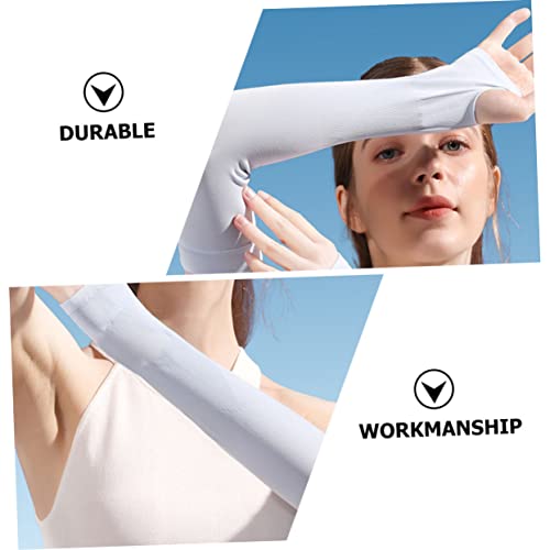 Amosfun 1 Par luva de proteção solar Manga de proteção contra o sol para mulheres Manga de proteção