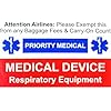 Flight Medical Device Tag Carry On Exemption - Respiratory Devices, Travel Supplies, Bag Tag, Luggage, Medical Alert | Relax with a Stress Free Flight | Baggage Key Ring #2