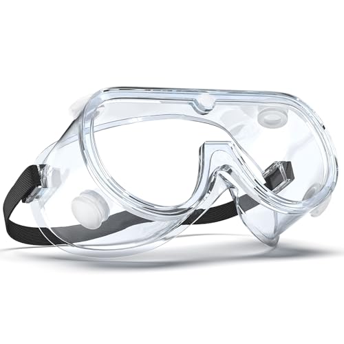 Qbily Anti-fog Safety Goggles,Adjustable Science Lab Goggles,Lightweight and HD