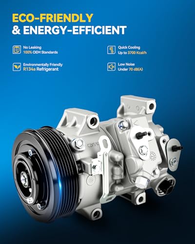Image of PHILTOP 67328 Air Conditioner AC Compressor with Clutch for Toyota Corolla 2009-2010 1.8L,Matrix 2009-2010, 2012 1.8L, Scion xD 2008-2014