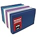 Better Office Products 5 x 8 Inch Index Card Case, 6 Pack, Semi-Rigid Plastic, with Clear Index Dividers, Assorted Colors Will Vary