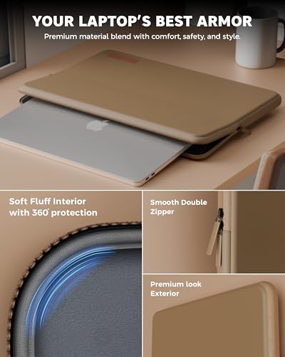 Image of FEDUS MONARC Designer Premium Vegan Leather Laptop Sleeve Bag Case 15.6 inch, Shockproof Office Laptop Cover Pouch Accessories Carrying Bag for MacBook, HP, Dell, Lenovo, Asus for Men & Women