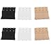 BlingKingdom Women Ladies Soft Comfortable Back Bra 2 Rows by 4 Hooks Band Extension Strap Extender (6pcs in Pack)