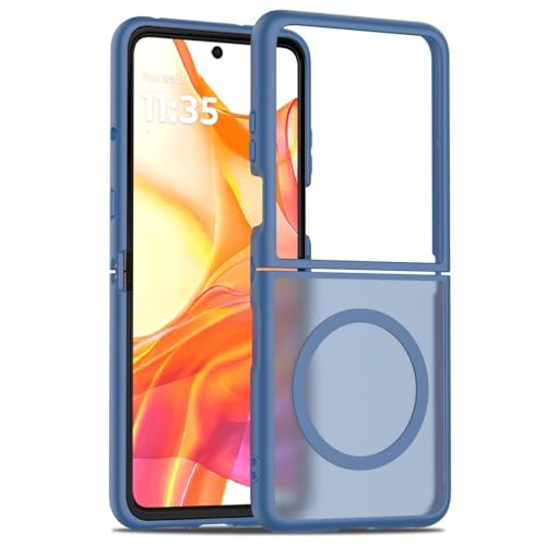 Coque Motorola Razr 50 Ultra en silicone bleu pour un style urbain