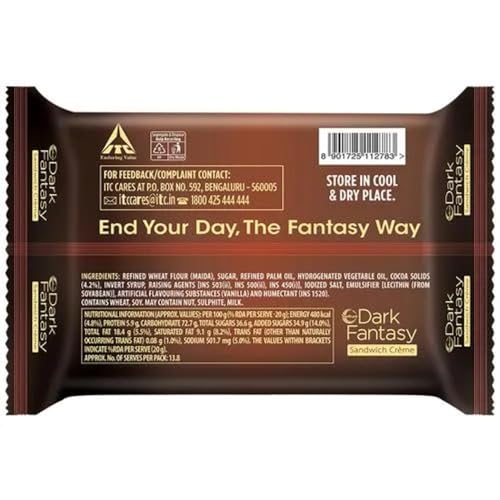 Image of Sunfeast Dark Fantasy Dark Choco Cream Sandwich Biscuits, 277.5g