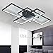Produktbild Led Jugendzimmer Deckenleuchte Modern Platz Chic Design Wohnzimmer Deckenlampe Weiß 95W Dimmbar mit Fernbedienung Schlafzimmer-Lampe Eckig Esstisch-Leuchte Esszimmer Büro Küchen Flur Bad leuchte