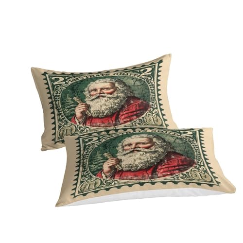 Housse de couette Noël microfibre king parure lit 3 pièces
