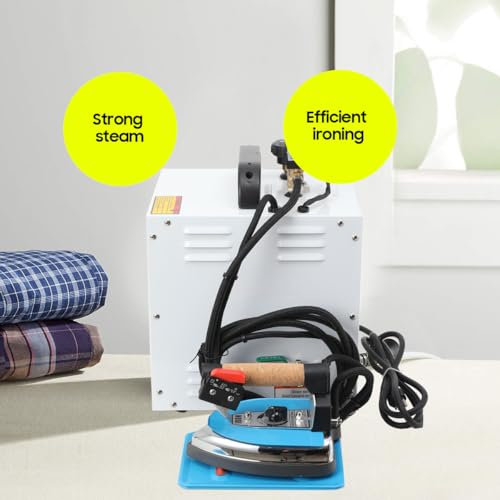EODSAD Industrial Electric Steam Iron Station Commercial Steam Iron with Ressure Steam Pot 5L Temperature Adjustable Soleplate Steam Station for dry cleaner, curtain shops …