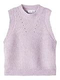 Neck : Rundhals NAME IT Mädchen Pullunder NMFRETULLE Knit Slipover, Größe:116, Farbe:Lavender Mist