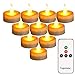 Topstone LED Tealight candles with Battery Powered Flameless Amber Flickering Flame,Remote Control and 4H 6H 8H Timer,2 Dozen Pack