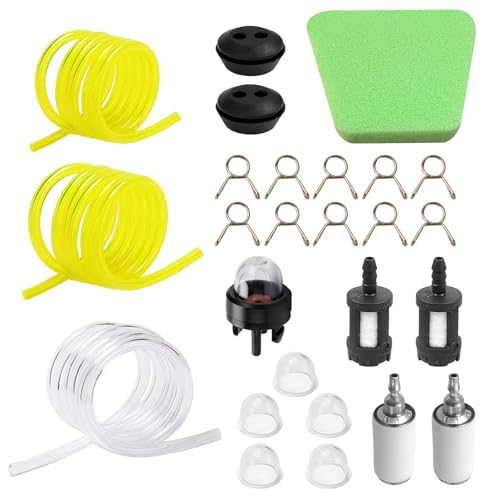 TAIHOBO Benzinschlauch Set, 26-teiliges Motorsense Kit, Universal Benzinfilter Kit, Kraftstoffschlauch (Innendurchmesser: 3mm/2,5mm/2mm), Benzinschlauch für Rasenmäher und Benzin-Rasentrimmer TAIHOBO Benzinschlauch Set, 26-teiliges Motorsense Kit, Universal Benzinfilter Kit, Kraftstoffschlauch (Innendurchmesser: 3mm/2,5mm/2mm), Benzinschlauch für Rasenmäher und Benzin-Rasentrimmer