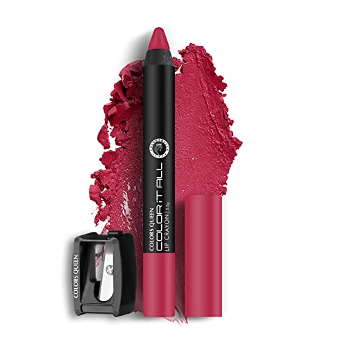 Image of Colors Queen Color It All Long Lasting Non-Transfer Lip Crayon Lipstick + Matte Perfect Long Lasting Liquid Matte Lipstick Combo (Make It Happen, Sassy Pink)