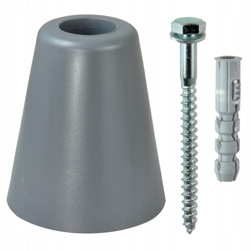 ALSTEN TECH Türstopper 80x70mm aus Gummi Bodenmontage oder Wandmontage Robuster Gummistopper Wetterfester Boden Stopper Torstopper aus Vollgummi der Schutz Gegen Anschlagende Türen, grau