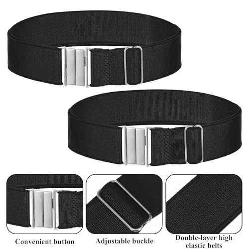 InnoHHustle 2 PCS Plus Size Thigh Garter Belt, Women’s Garter Belts Adjustable High Elastic Garters Belts Gothic Leg Harness Belt Adjustable Stockings Garters with Buckle for Thigh High Socks (Black) - Thumbnail 5