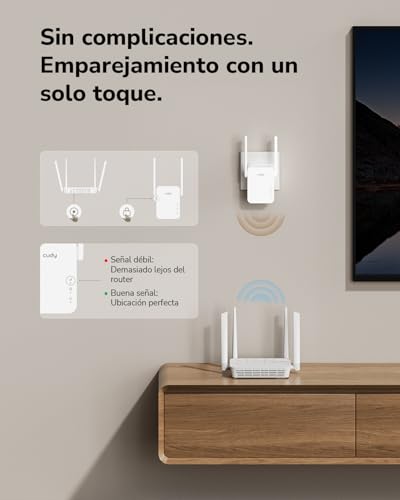 Cudy RE300 N300 - Extensor de rango WiFi, amplificador de señal de 300 Mbps 2.4 GHz con puerto Ethernet, extensor WiFi de malla con botón WPS, repetidor Plug and Play, compatible con modo AP/repetidor - imagen 4