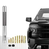 Miytsya 1.5x12CM Short Automotive Antenna with 8 Screws and 2 Spacers, Internal Copper-Coil, Carbon