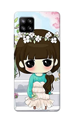 Image of PRINTFIDAA Cartoon Girl with Big Eyes Printed Designer Hard Back Case Cover for Samsung Galaxy M42 5G -(WY) MVN1009