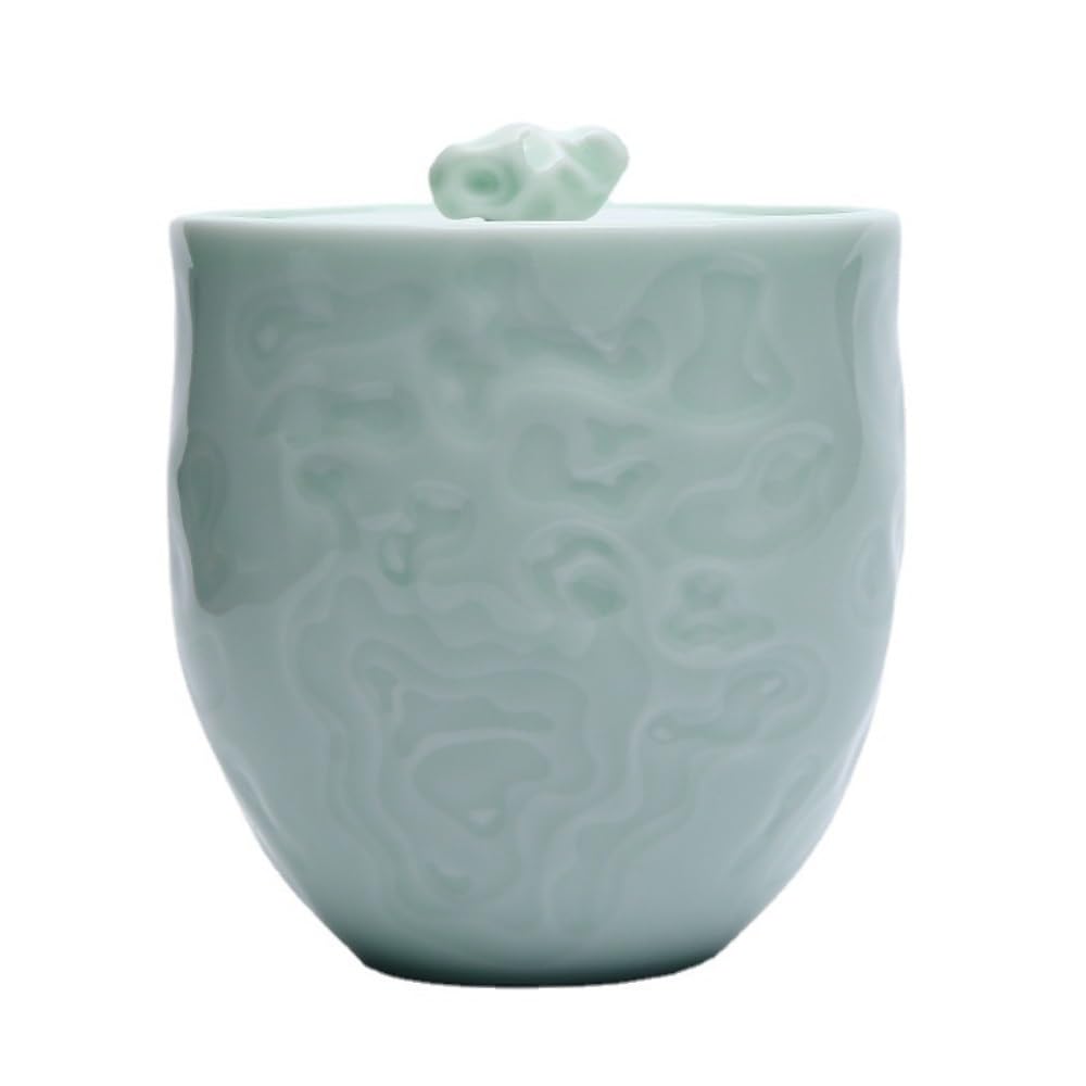 Ceramiczny pojemnik na herbatę, mały ceramiczny słoik z uszczelnionym zamknięciem, pojemnik na herbatę, zestaw do herbaty w stylu retro, pojedynczy słoik, duży pojemnik na herbatę