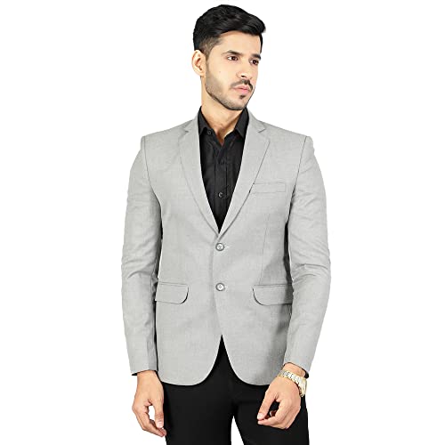 Image of WINTAGE Men's Polyester Cotton Plain Blazer