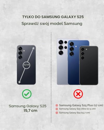 Porter Riley - Skórzane etui kompatybilne z Samsung Galaxy S25. Premium etui ze skóry z funkcją podstawy/portfela/pokrywy (czekoladowy brąz)
