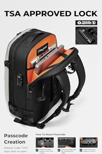 Image of Meyaar 60L Vacuum Compression Travel Backpack with Air Pump Included, Expandable Space Saver, Waterproof, TSA Lock & Multi-Pocket Design Laptop Backpack with USB Charging