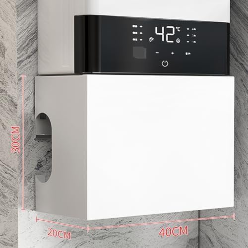 Biały magnetyczny panel pegboard, wytrzymała osłona rury gazowej, zderzak podgrzewacza wody, ścienny stojak magazynowy, odpowiedni do biur, kuchni itp., Stojak na stal węglową