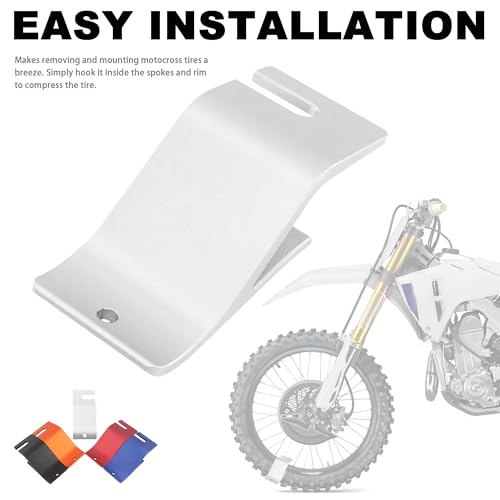 Image of Motorcycle Repair Tire Bead Installation Assistance Tools,Dirt Bike Off-Road Tire Removal Install Assistance Changer Tool for CRF CR KXF KX YZF YZ RM RMZ DRZ EXC SXF XCF EXCF XCW(Silver)