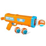 ALL FOR PAWS Dog Tennis Ball Blaster, Dog Fetch Thrower Launcher with 3 Balls, Interactive Tennis Thrower for Medium & Large Dogs, Ball Blaster for Dogs for Outdoor Exercise