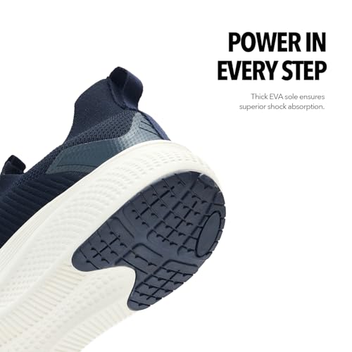 Image of Boldfit Mens Walking Shoes, Breathable Knit Slip-On Casual Shoes with Memory Foam Insole, Thick Eva Outsole & Padded Heel Support, Lightweight, Sock-Like Fit for All-Day Comfort