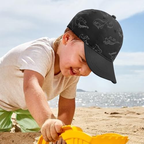 BQUBO Toddler Baseball Hat Baby Cap Sun Hat Adjustable Dinosaur Pattern Baseball Caps Toddler Kid Boys Girls Age 0-4T2