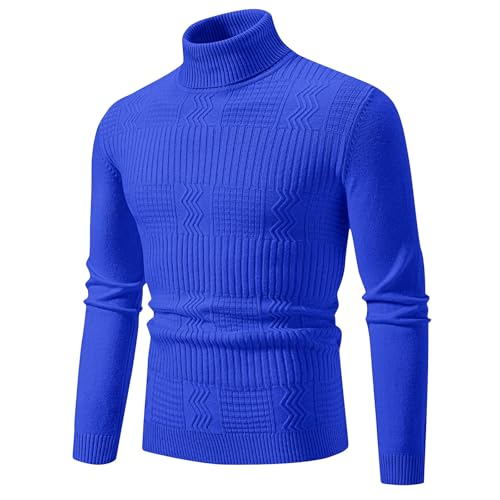 Quarter Zip Sweatermen Slim Fit Stand Collared Cable Knit Pullover Fall Winter Warm Jumper Comfy Long Sleeve Base Top