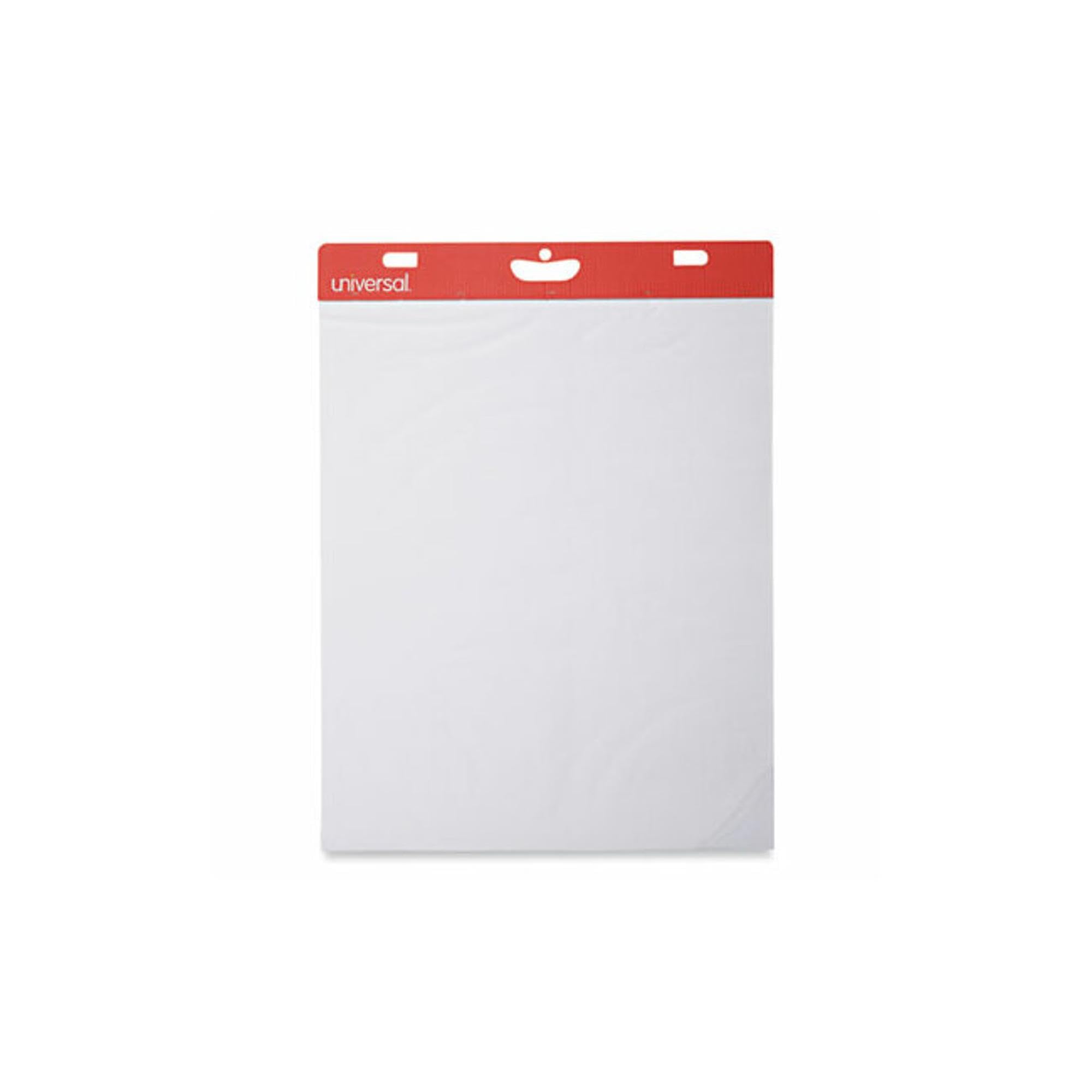 universal self-stick easel pad, unruled, 25 x 30, white, 30 sheets, 2/carton