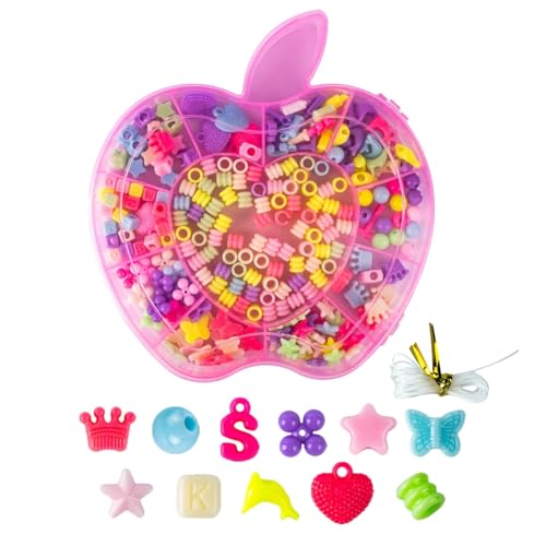 Kit 2 Maletas Fábrica Biju Infantil Miçanga Colorida Colar