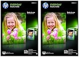HP Everyday-Fotopapier, glänzend, 200 g/m2, 10 x 15 cm, 100 Blatt (Packung mit 2)