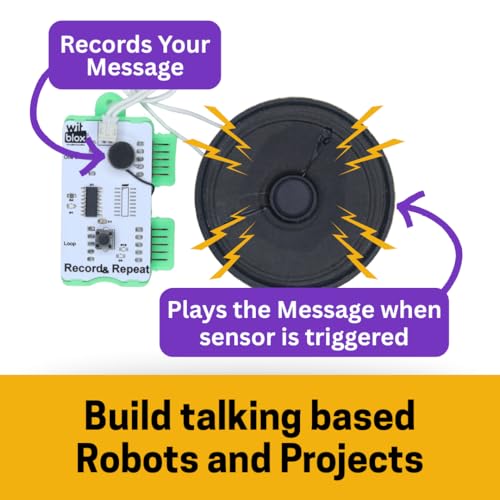 Image of WitBlox DIY Talking Robot Build Talking Based Projects STEM Robot Toys for Boys and Girls| DIY Audio Recording Kit with Mic & Speaker| Kids School Science Exhibition| Birthday Gift Age 8 9 10 11 12