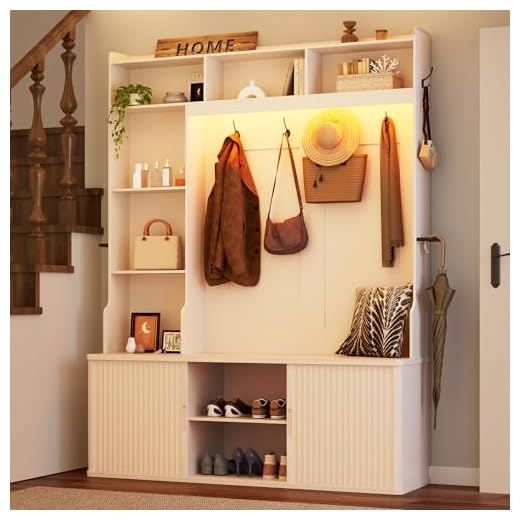 Stylish Hall Tree with Storage Bench