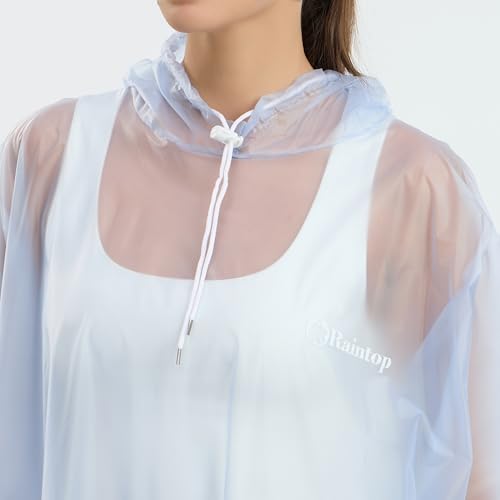 Image of ZEEL Unisex Outdoor Rain Poncho for Adult, Waterproof, Lightweight & Packable, Polyester Pullover Full Sleeves Hooded Rainwear, Poncho for Camping, Hiking, Travelling (EQRT101 AZ30, Free Size)