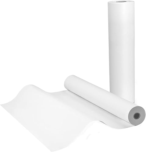 Rollo de papel de calco, 2 unidades de 12 pulgadas x 55 yardas (110 yardas), papel de calco blanco, papel de calco translúcido transparente para