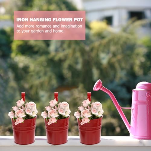 Macetas colgantes de hierro para balcón pequeño y decoración de ventanas en hogares urbanos 7