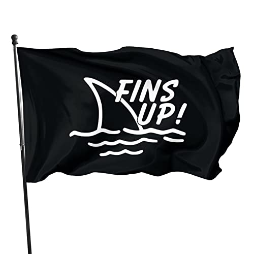 HELIDOUD Fins Up Outdoor Decorative Yard Flag Home Garden Flag 3 X 5 Ft