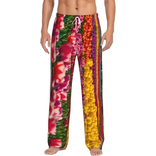Pantalon de pyjama homme polaire tulipes pour vos soirées cocooning