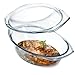 KADAX Fuente de horno, Cacerola con Tapa, Fuente de Cristal para asar, Lasaña, con Mangos, Bandeja de Cocina de Vidrio, transparente Aptas para Nevera y Congelador (ovalado, 2,9 L)
