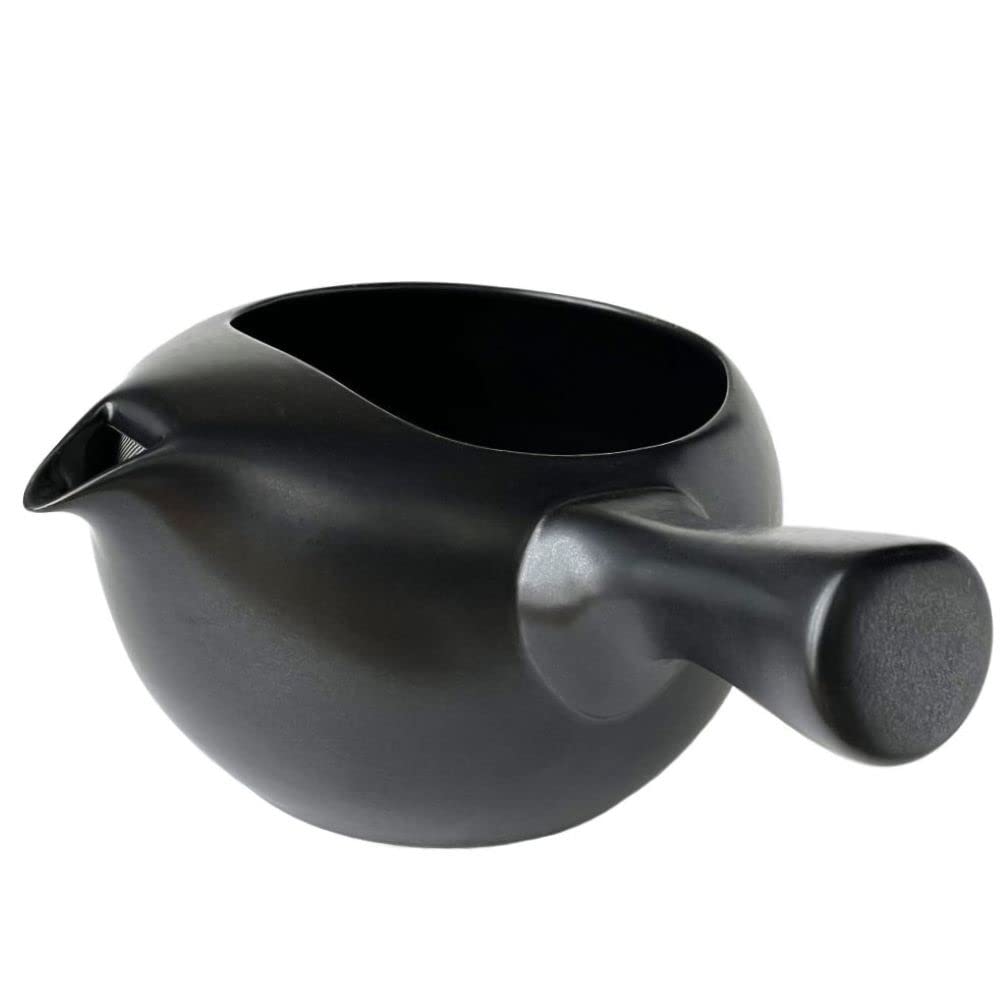 Landscape Dot Com Tokoname Yaki, Large Teapot, No Lid, Green Tea, Cold Tea, Made in Japan, Black, 22.2 fl oz (660 ml)
