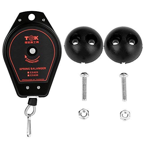 Spring Balancer Retractable Tool Holder Heavy Duty Adjustable Load Balancer for Assembly-Line Use Red Hanging Equipment with Positioner and Fitting Accessories (1.5-3KG)
